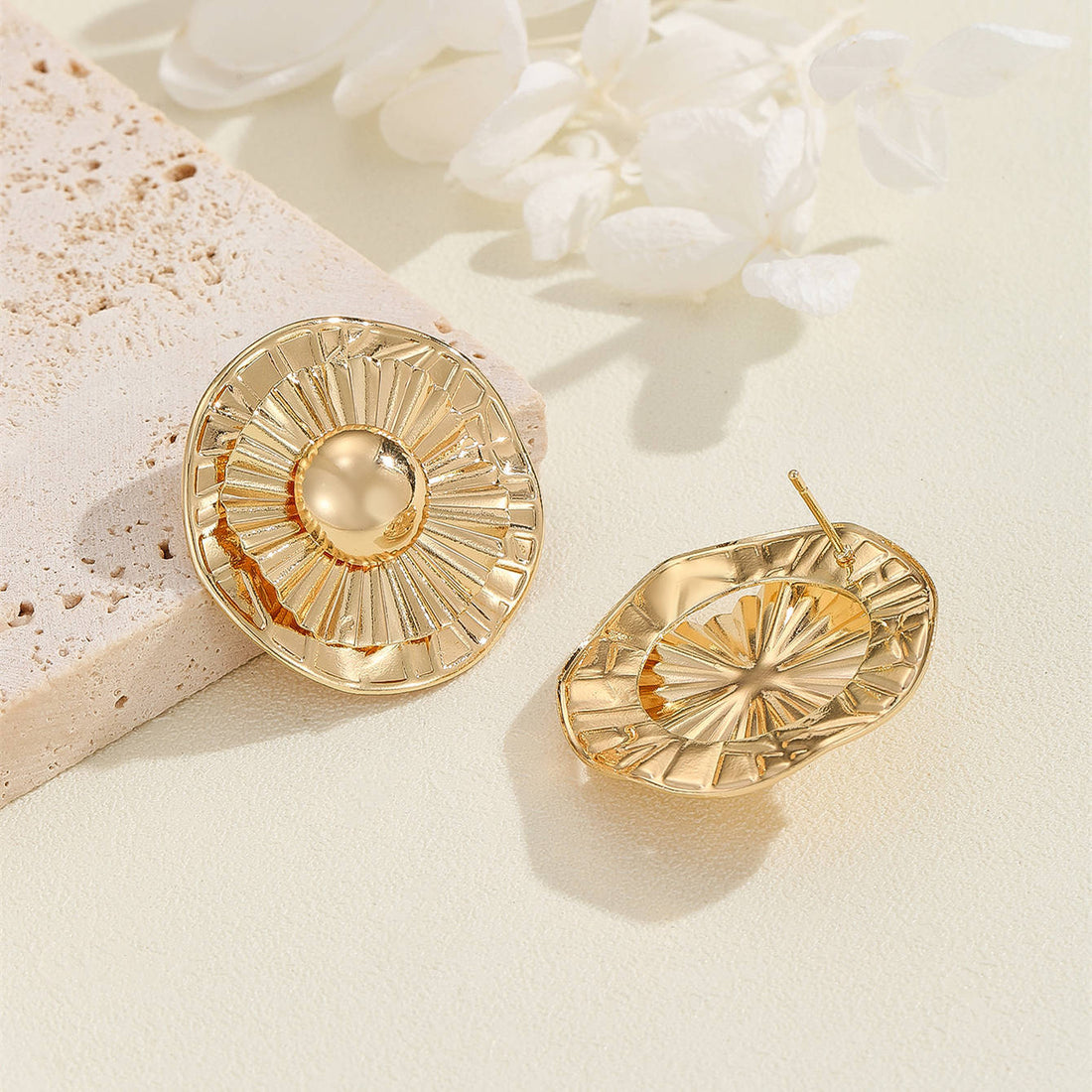 Irregular Exaggerated Circle Stud Earrings For Women Fashion